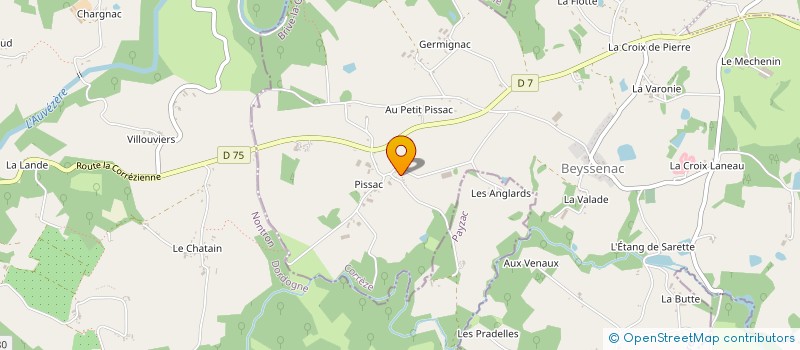 localisation de l'entreprise EARL DE PISSAC à BEYSSENAC