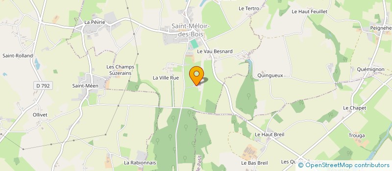 localisation de l'entreprise EARL DE PLAISANCE à SAINT-MELOIR-DES-BOIS