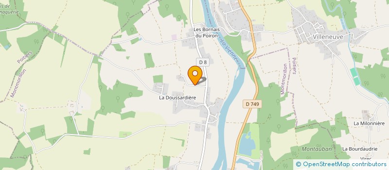 localisation de l'entreprise EARL DE POIROUX  LEIGNES-SUR-FONTAINE