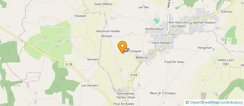 localisation de l'entreprise EARL DE PRADIGOU BRAS  GUIMAEC