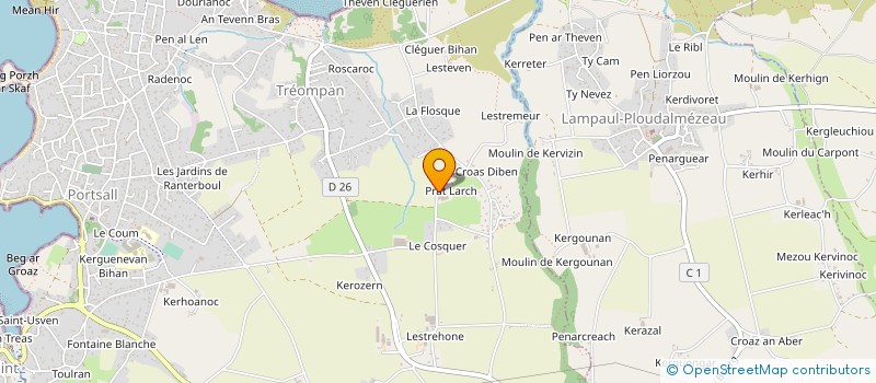 localisation de l'entreprise EARL DE PRAT LEAC'H à PLOUDALMEZEAU