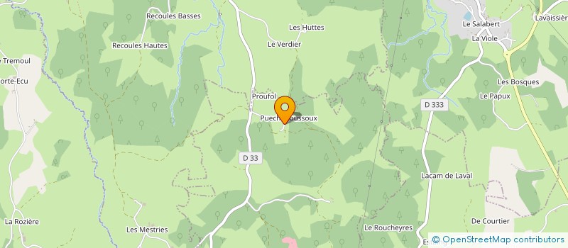 localisation de l'entreprise EARL DE PUECH MOUSSOUX à ROUMEGOUX