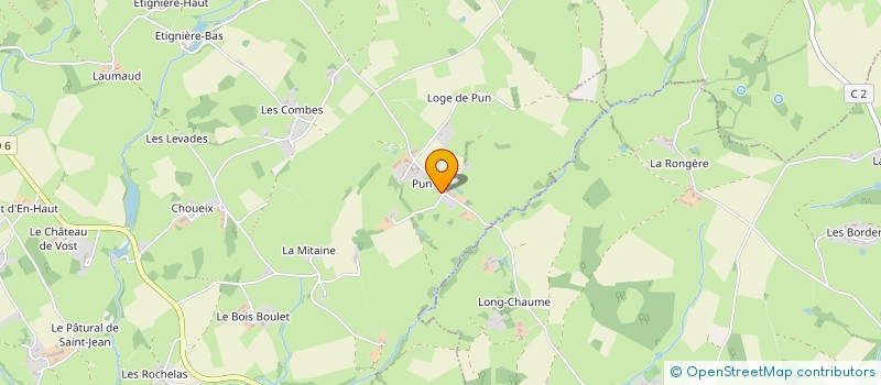 localisation de l'entreprise EARL DE PUN à LOURDOUEIX-SAINT-PIERRE