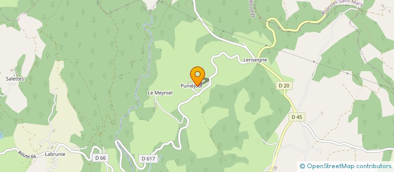 localisation de l'entreprise EARL DE PUNIEJOULS à MARCOLES