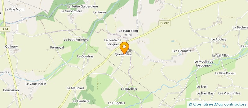 localisation de l'entreprise EARL DE QUENEHEUC à LE MENE