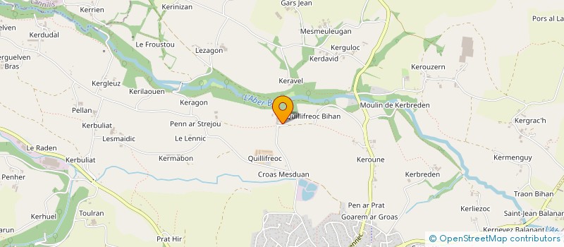 localisation de l'entreprise EARL DE QUILLIFREOC à PLOUVIEN
