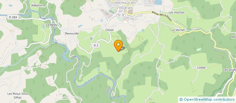 localisation de l'entreprise EARL DE RANCUREL à VERNOUX-EN-VIVARAIS