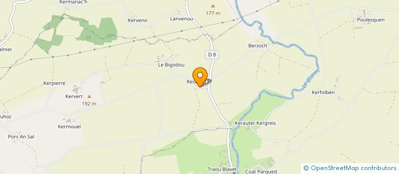 localisation de l'entreprise EARL DE RESTEROT à PLOUGUERNEVEL