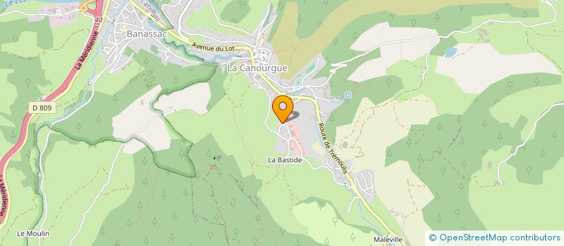 localisation de l'entreprise EARL DE ROQUEPRINS à LA CANOURGUE
