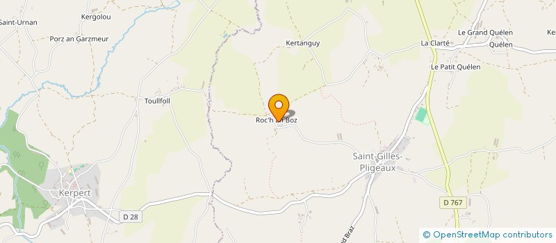 localisation de l'entreprise EARL DE ROZ AN BOZ  SAINT-GILLES-PLIGEAUX
