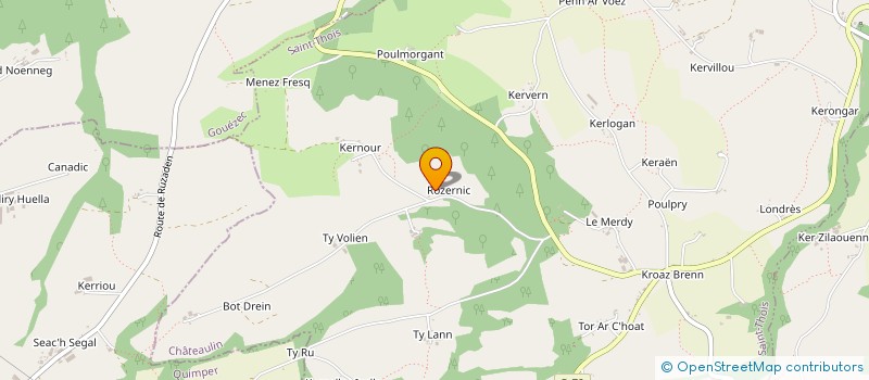 localisation de l'entreprise EARL DE ROZERNIC  SAINT-THOIS