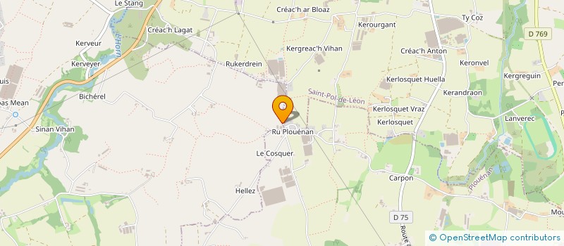 localisation de l'entreprise EARL DE RUPLOUENAN à PLOUGOULM