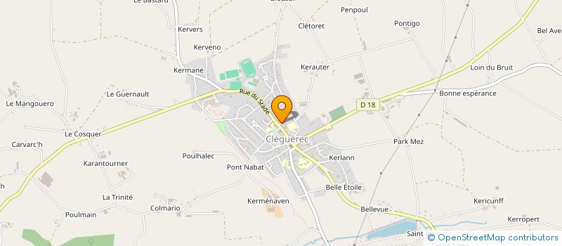 localisation de l'entreprise EARL DE SAINT AIGNAN à CLEGUEREC