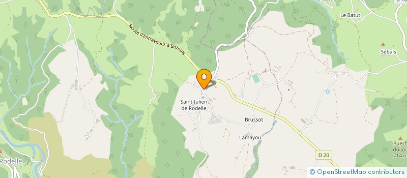 localisation de l'entreprise EARL DE SAINT JULIEN DE RODELLE  RODELLE