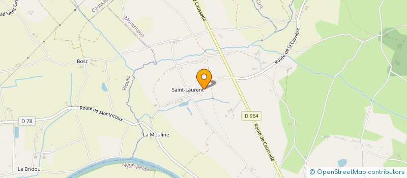 localisation de l'entreprise EARL DE SAINT LAURENT  MONTRICOUX