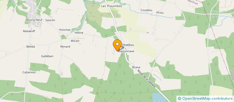 localisation de l'entreprise EARL DE SAUBIERES à MEILHAN