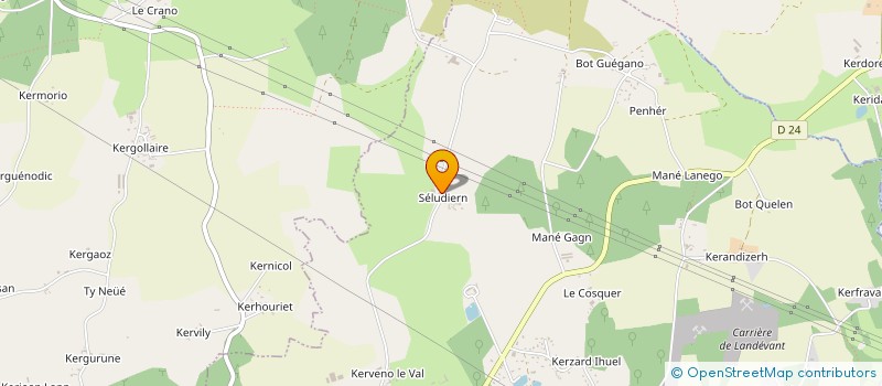localisation de l'entreprise EARL DE SELUDIERNE à LANDEVANT