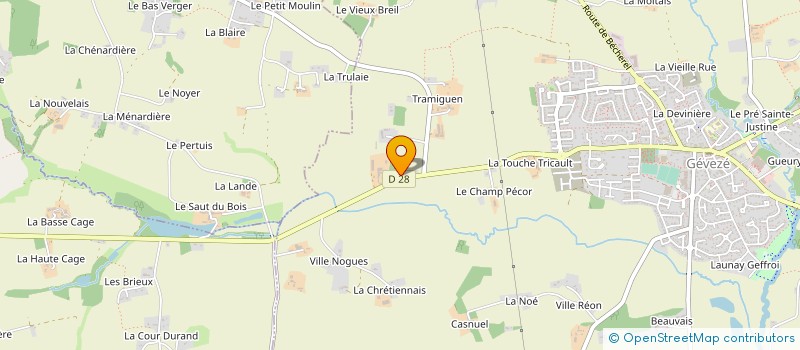 localisation de l'entreprise EARL DE SEVIGNE à GEVEZE