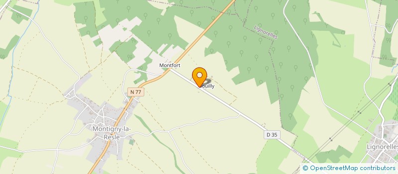 localisation de l'entreprise EARL DE SOUILLY à MONTIGNY-LA-RESLE