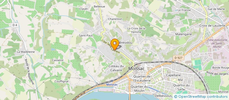 localisation de l'entreprise EARL DE ST LAURENT à MOISSAC