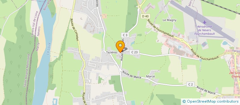 localisation de l'entreprise EARL DE TAZIERES à MARZY