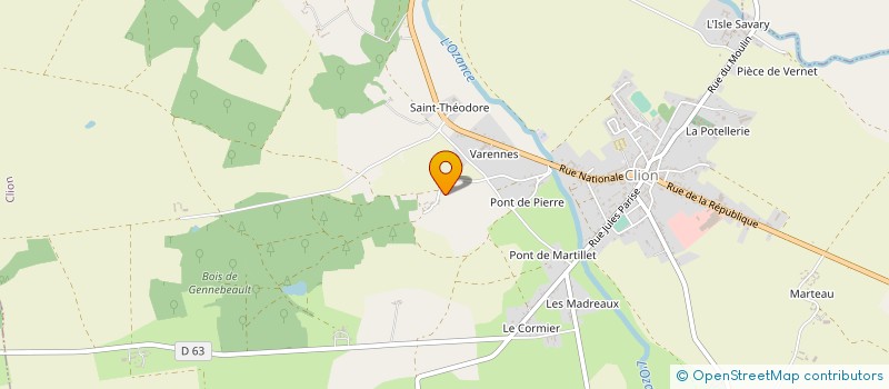 localisation de l'entreprise EARL DE TESSON à CLION
