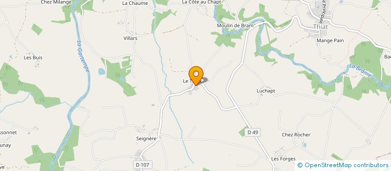localisation de l'entreprise EARL DE THEIX à VAL-D'OIRE-ET-GARTEMPE