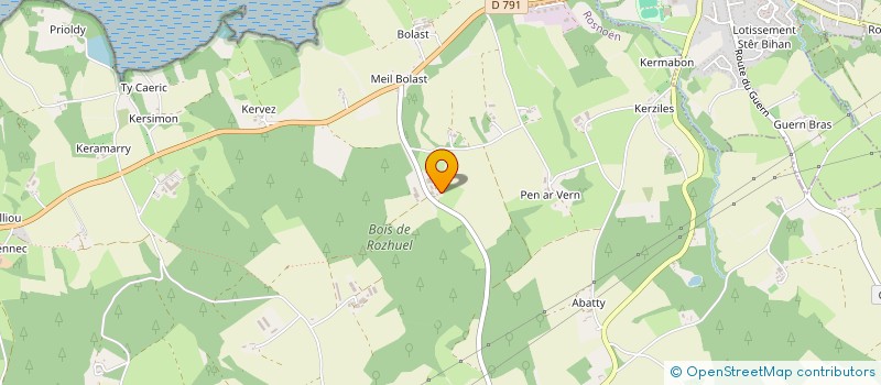 localisation de l'entreprise EARL DE TOUL AR HOAT  ROSNOEN