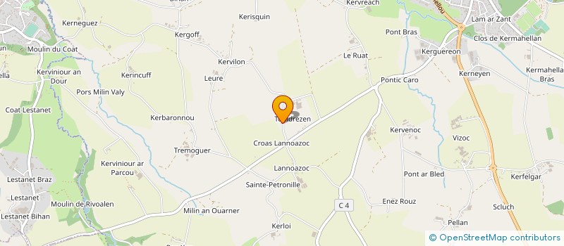localisation de l'entreprise EARL DE TOULEDREZEN à PLOUDANIEL