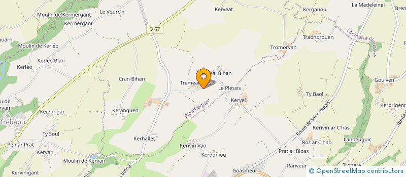 localisation de l'entreprise EARL DE TREMEAL à PLOUMOGUER