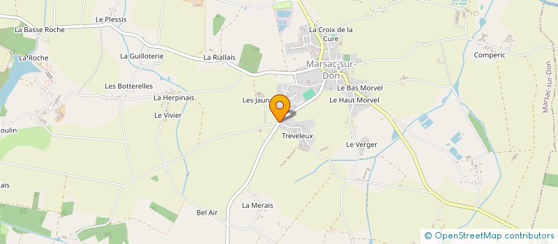 localisation de l'entreprise EARL DE TREVELEUC à MARSAC-SUR-DON