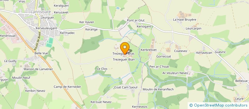 localisation de l'entreprise EARL DE TREZEGUER à LANRIVOARE