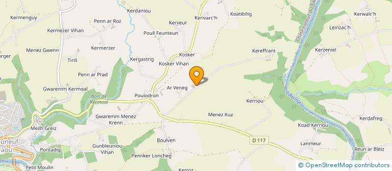 localisation de l'entreprise EARL DE TY AN DU à CHATEAUNEUF-DU-FAOU