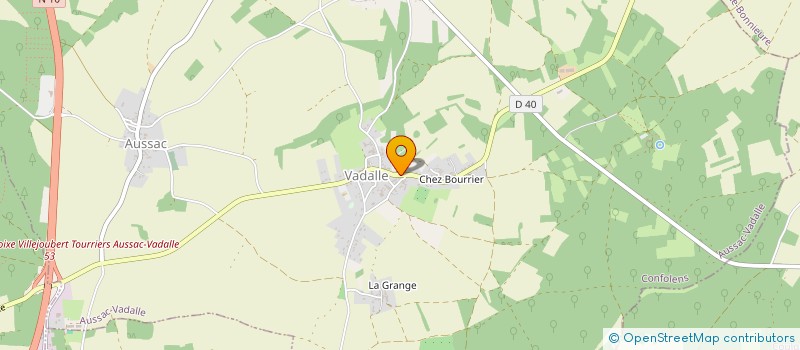 localisation de l'entreprise EARL DE VADALLE à AUSSAC-VADALLE
