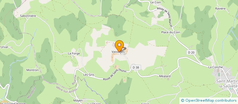 localisation de l'entreprise EARL DE VASSAUGES à SAINT-MARTIN-LA-SAUVETE