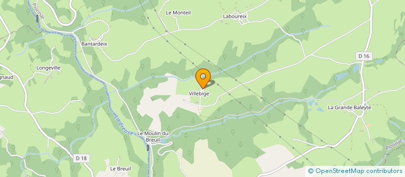 localisation de l'entreprise EARL DE VILLEBIGE  PIONNAT