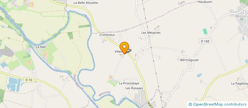 localisation de l'entreprise EARL DE VILLENEUVE à MISSIRIAC