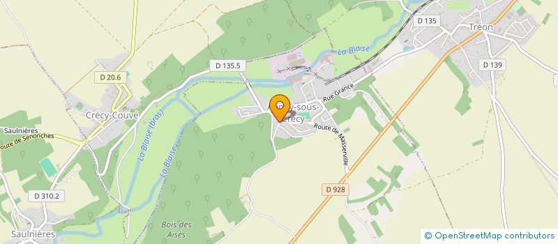 localisation de l'entreprise EARL DE VILLIERS à AUNAY-SOUS-CRECY