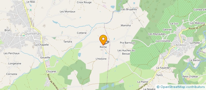localisation de l'entreprise EARL DE VISSENTY à QUINTENAS