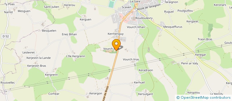 localisation de l'entreprise EARL DE VOURCH VRAS  PLABENNEC