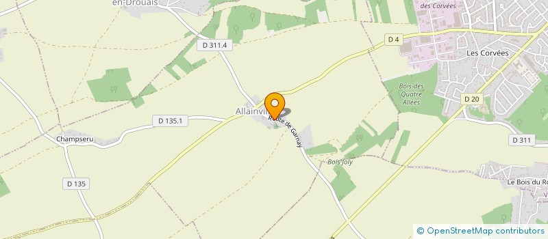 localisation de l'entreprise EARL DEBACKER à ALLAINVILLE