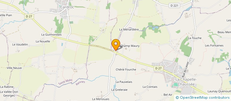localisation de l'entreprise EARL DEBOULLET BERTRAND à LA CHAPELLE-CHAUSSEE