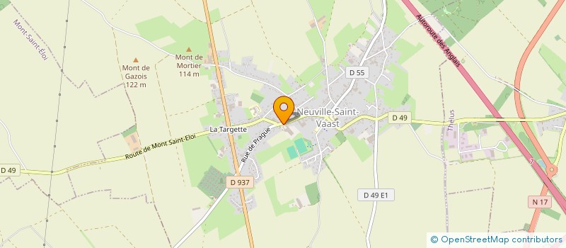 localisation de l'entreprise EARL DEKERLE à NEUVILLE-SAINT-VAAST