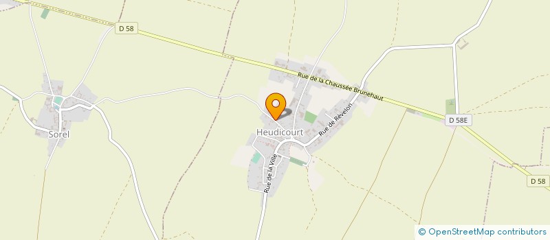 localisation de l'entreprise EARL DELAPLACE à HEUDICOURT