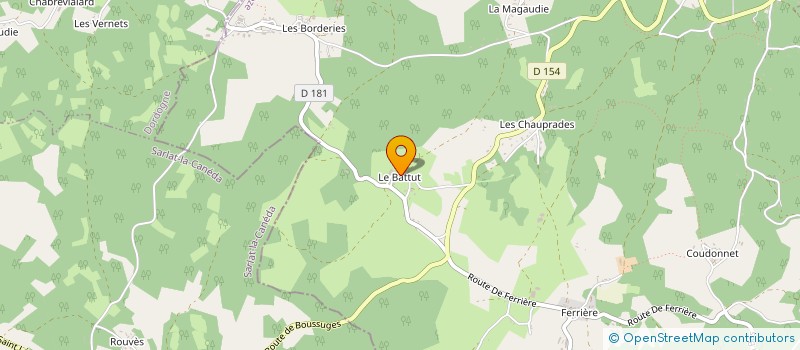localisation de l'entreprise EARL DELBOS à CHARTRIER-FERRIERE