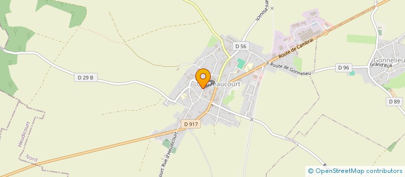 localisation de l'entreprise EARL DELCAMBRE  GOUZEAUCOURT