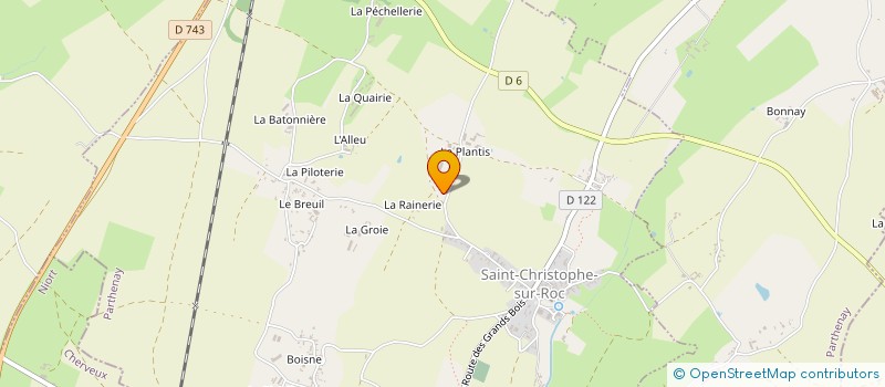 localisation de l'entreprise EARL DELIGNE C à SAINT-CHRISTOPHE-SUR-ROC
