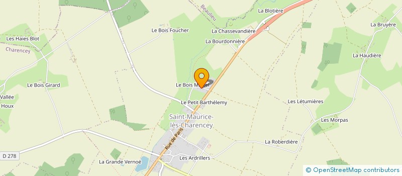 localisation de l'entreprise EARL DELOZIER à CHARENCEY