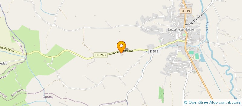 localisation de l'entreprise EARL DENAT à LEZAT-SUR-LEZE