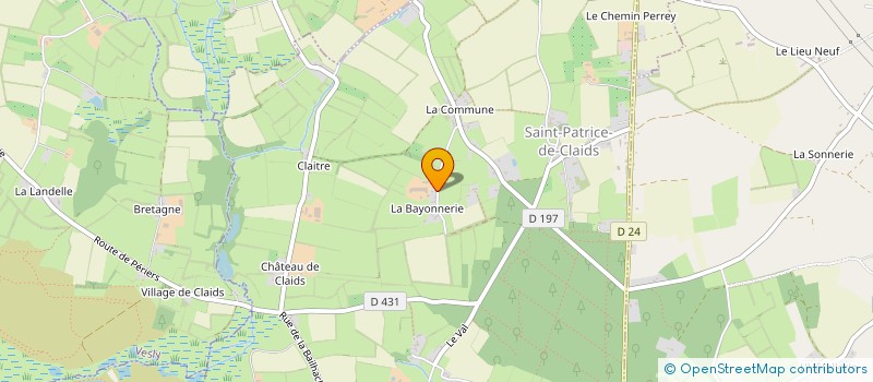localisation de l'entreprise EARL DEPERIERS à SAINT-PATRICE-DE-CLAIDS
